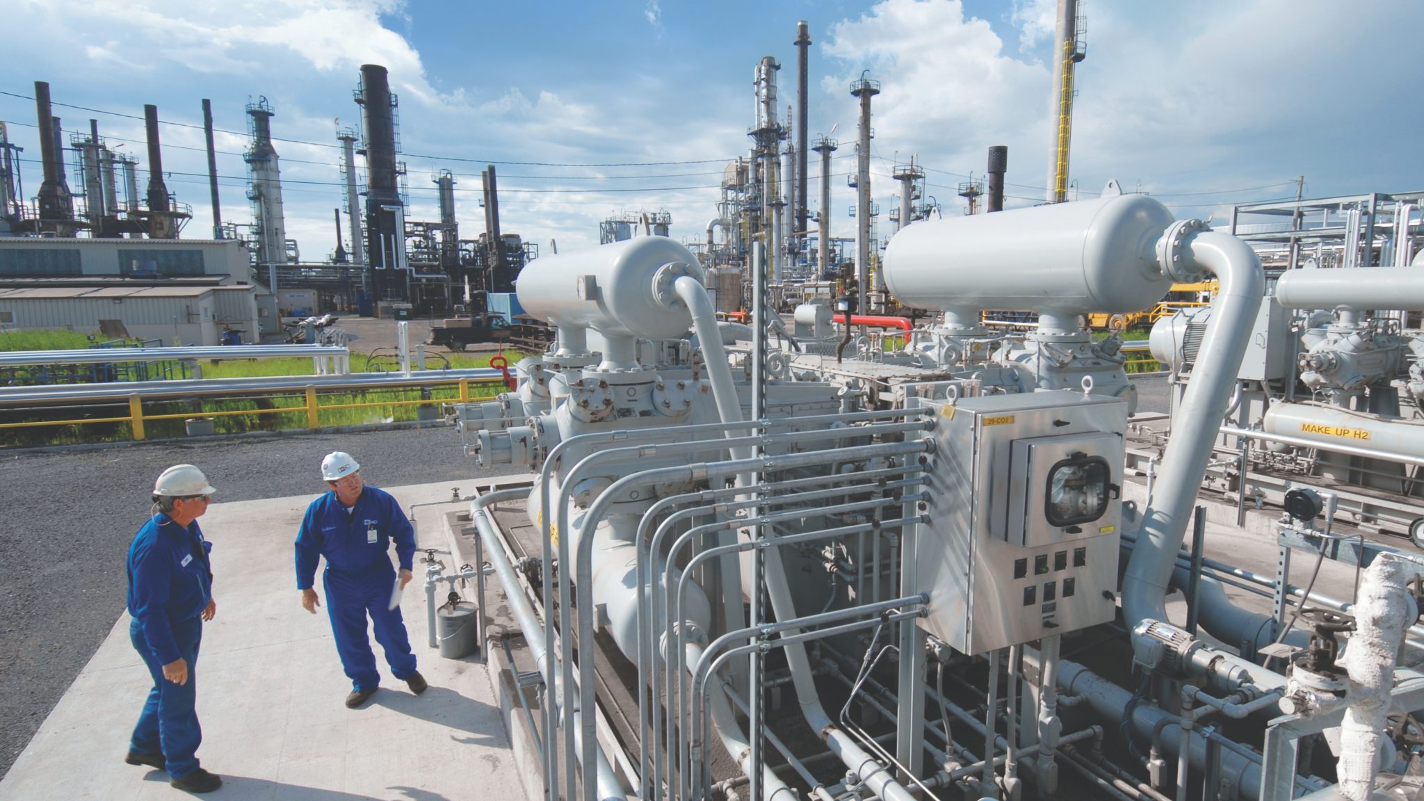 Hydrogen Compressor Ariel compressor at a hydrogen processing plant