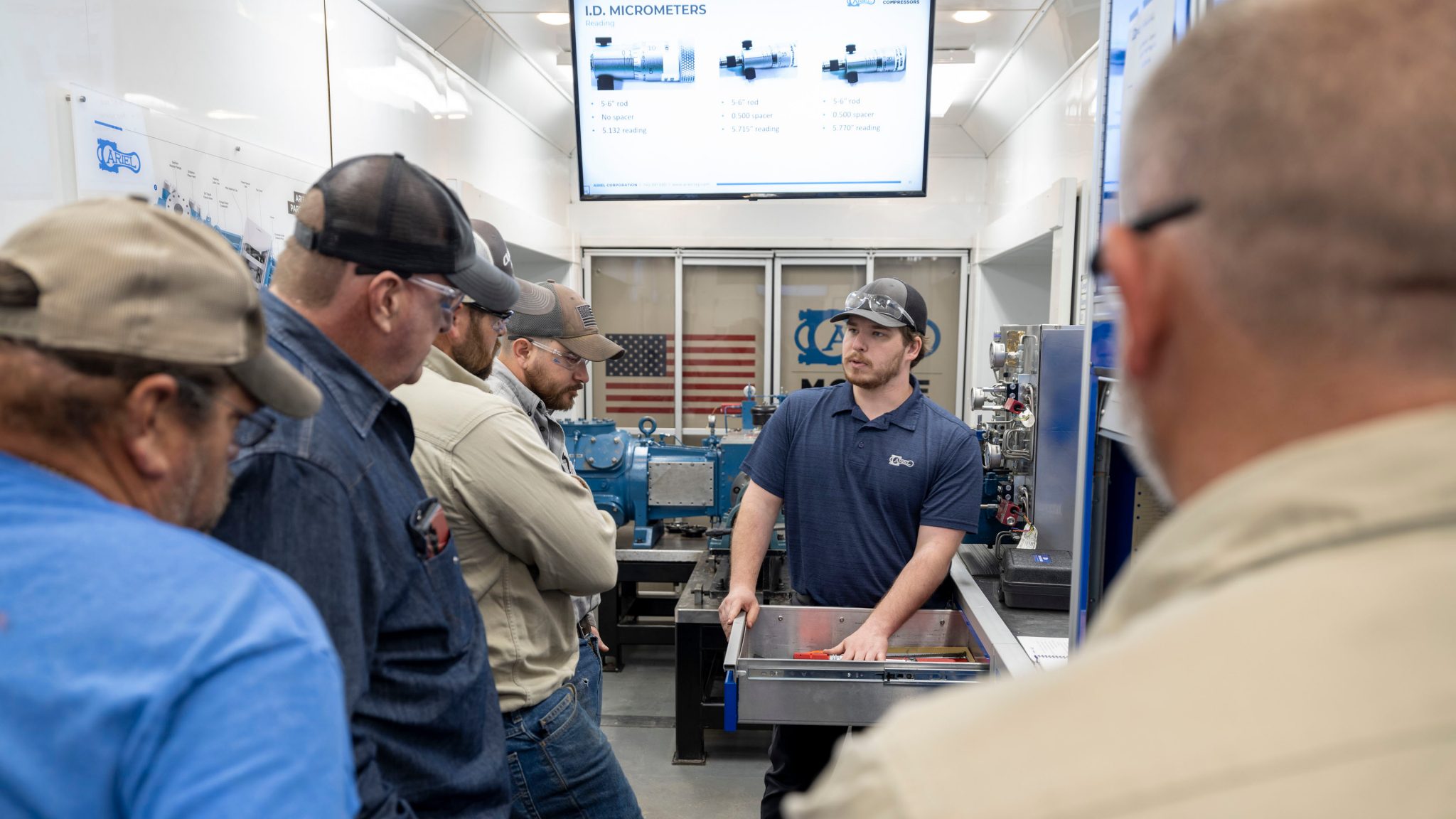 Inside of the Ariel Mobile Training Lab