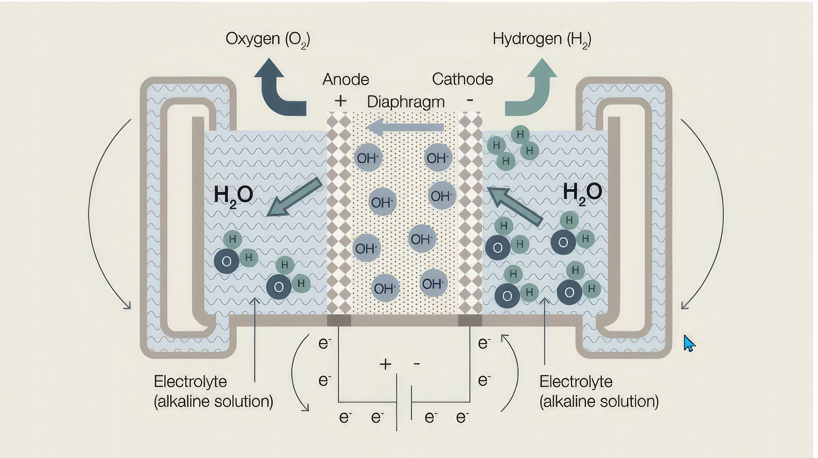 Figure 2:  Alkaline Electrolyzer Schematic3