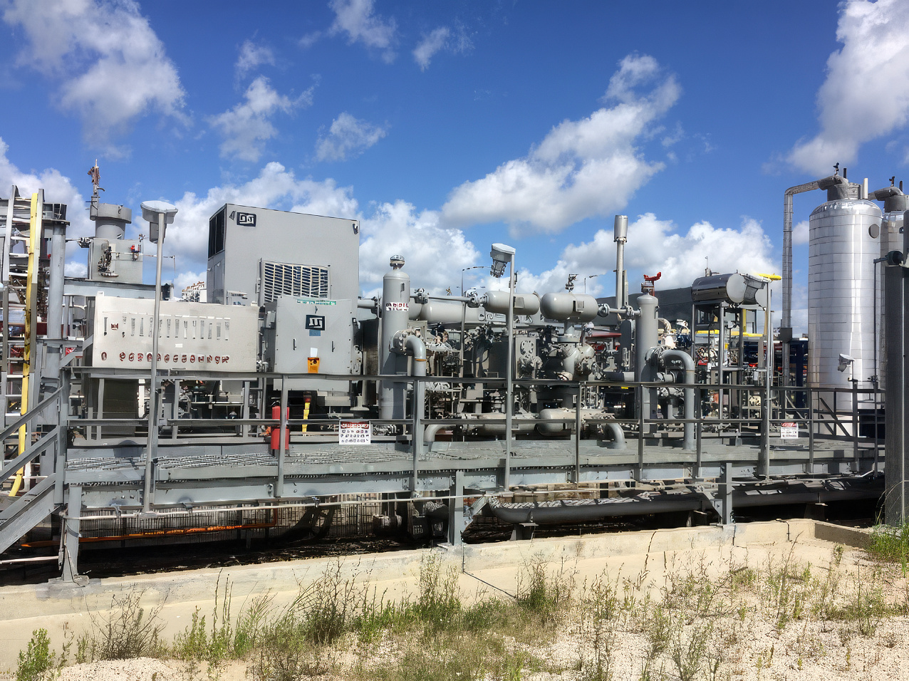 Figure 7:  Reciprocating compressor package at an underground hydrogen storage facility in Texas, USA8.