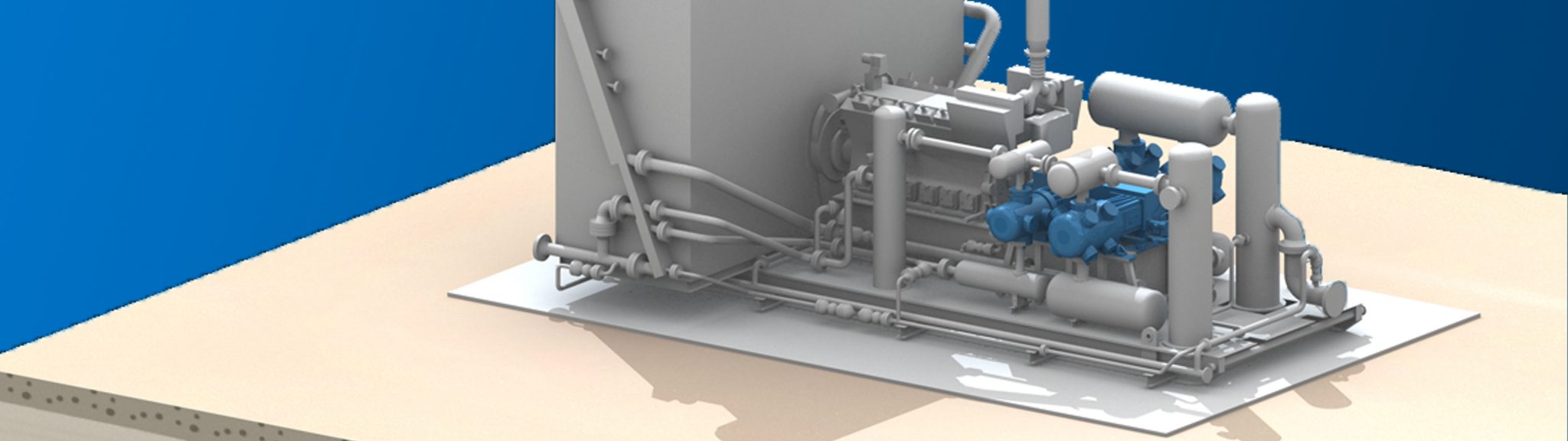 A rendering of a natural gas injection well at a drill site