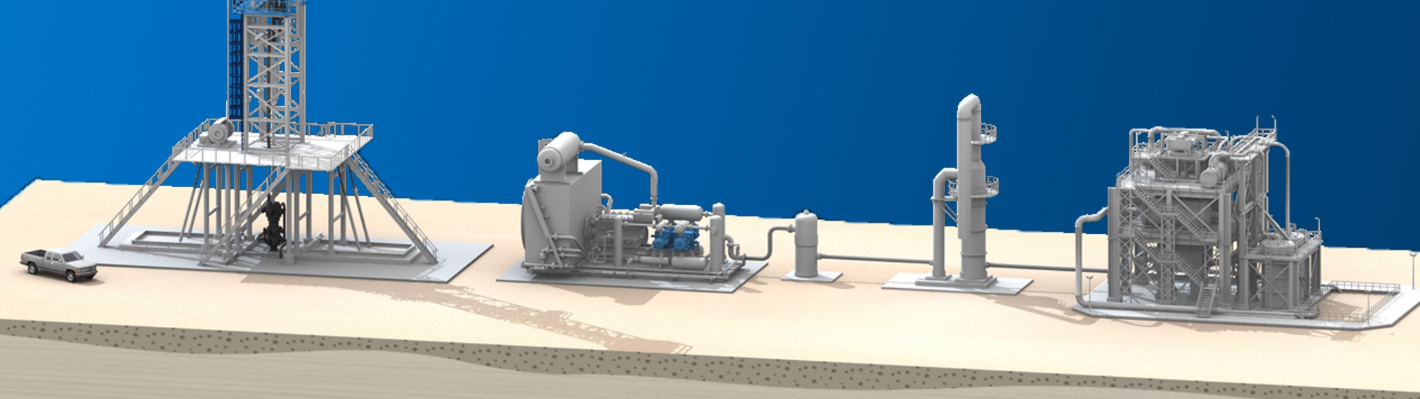 A rendering of an Air & Nitrogen Injection station