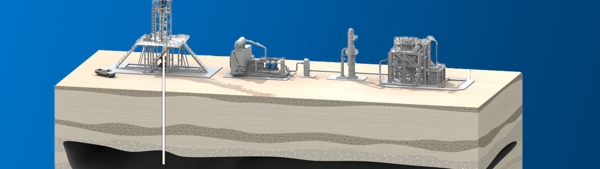 A rendering of an air or natural gas injection site