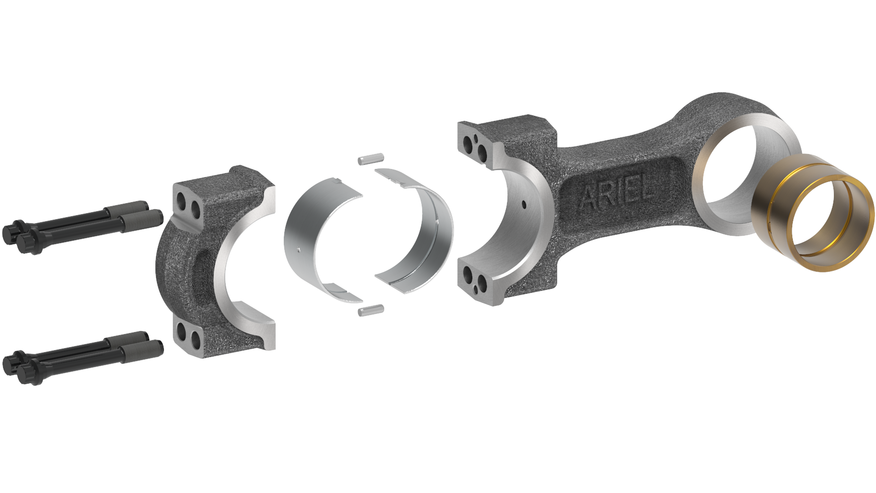 Small Line Connecting Rod Disassembled 