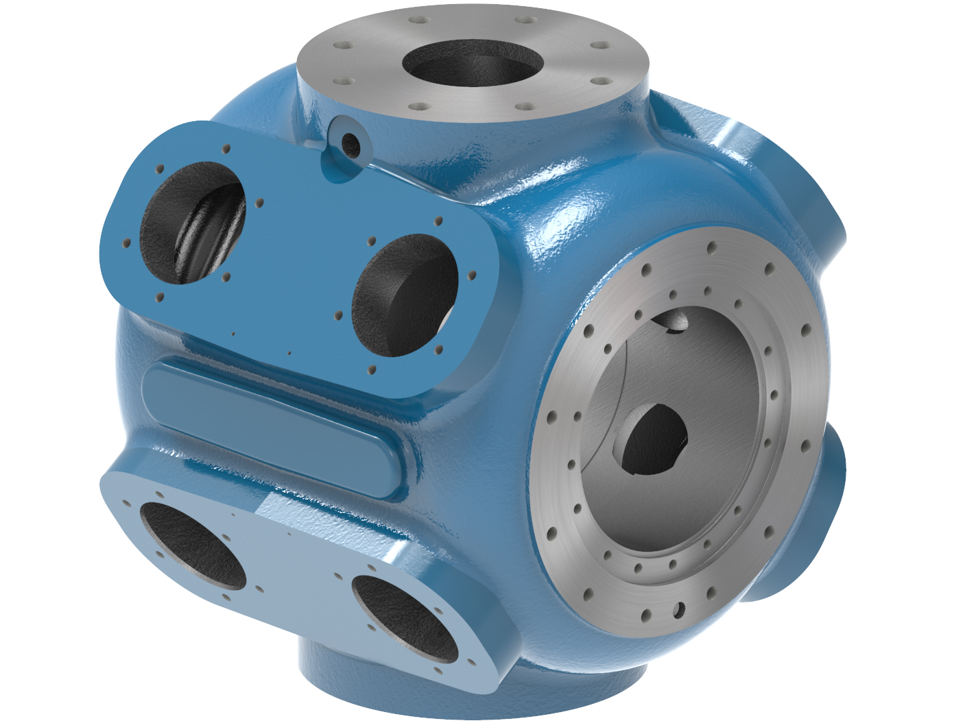 A rendering of a Cylinder Part from a Small Line Compressor