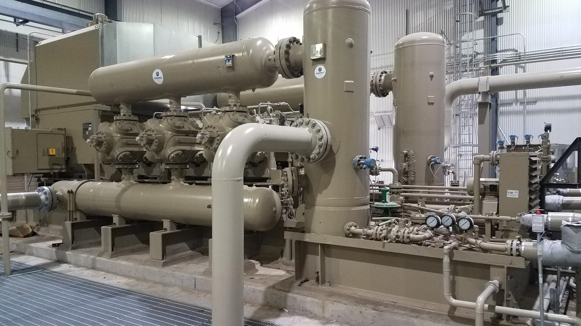 Dearing 6-Throw Compressor Package at an indoor facility