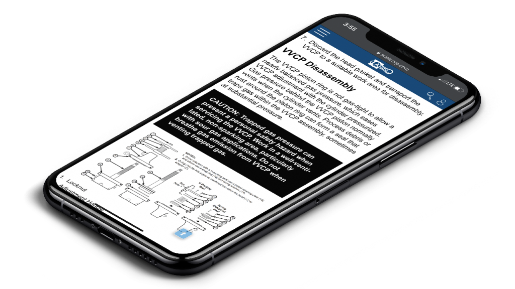 Rendering of an iPhone 11 Pro displaying one of Ariel's Technical Documents on proper VVCP disassembly